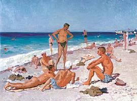 пляжи в творчестве Пичугина Сергея Ивановича, 1920-30-е годы