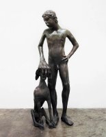 Hawkinson, Tim (born in 1960, American sculptor) - young Donald Trump