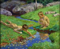 Pietschmann, Max Ernst (1865-1952), bathing boys