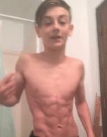 James, skinny boy muscles