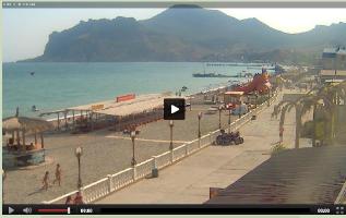 Crimea, Koktebel, 8 August 2557 (2014) - beaches completely empty!!!!