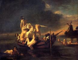 Maes, Nicolas (Netherlands), 1670, nude boys bathing