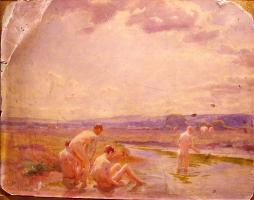 Winter-Shaw, Arthur (1869 - 1948, British painter) - boys bathing