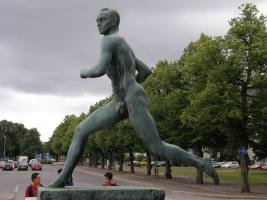 Aaltonen, Vaino (Finnish, 1894 - 1966), sculpture of Paavo Nurmi in Helsinki