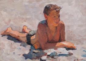 Vitman, Irina (Soviet, 1916—2012), 1964, Boy at a Beach