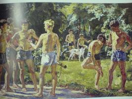 Konchalovski, Petr (1876-1956) USSR, "Утро испанских пионеров в летнем лагере", 1939, и "На полдни", 1947