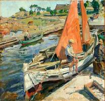 Gad, Mogens (1887 - 1931, Danish painter) - boys bathing